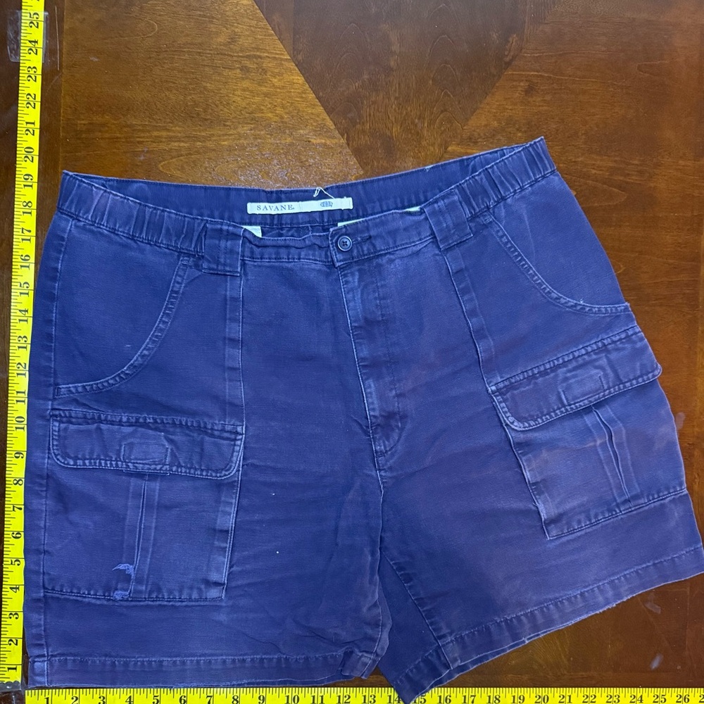 Vintage Savane cargo shorts purple blue ish